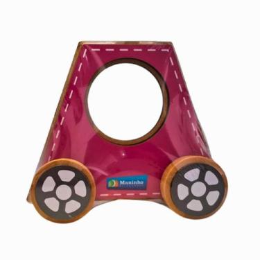 Imagem de Brinquedo Carrinho Geometrico 10 Carro Geométrico Com Rodas - Maninho 