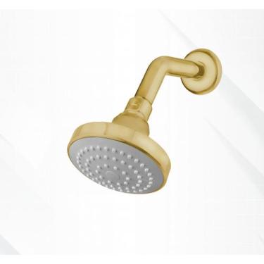 Imagem de Ducha Fria Lorenzetti Flatt 7001 F16  Parede Cor Dourado Matte - Inova