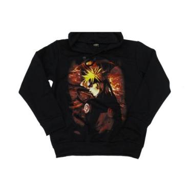 Imagem de Moletom Naruto Blusa de Frio Preta Unissex Anime HCD294 BRC - Belos Pe