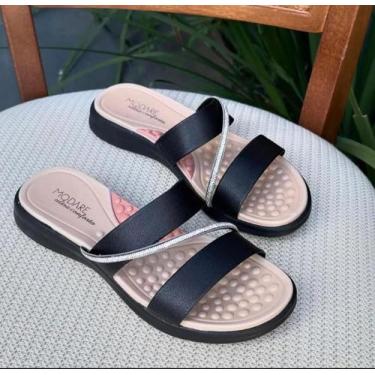 Imagem de Tamanco Modare Ultraconforto Feminino com Strass 7174.115, Preto, 36