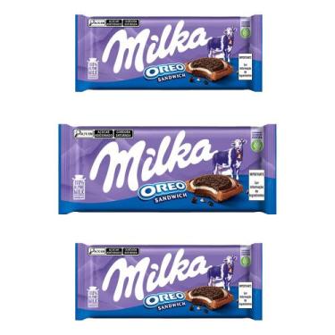 Imagem de Chocolate Milka Oreo Sandwich Kit 3 Unidades de 87g
