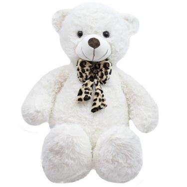 Imagem de Urso Branco Com Laço 35cm - Pelúcia - Foffy