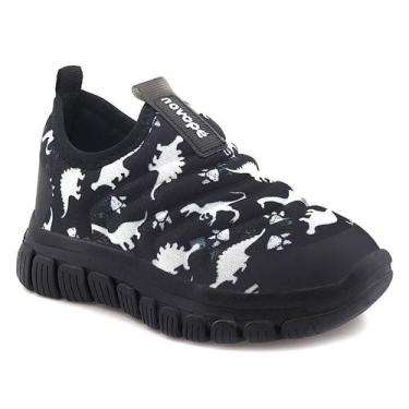 Imagem de Tênis Infantil Menino Soft Tech Flex Confortável Novopé, branco/preto,