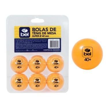 Imagem de Kit com 6 bolinhas de tenis de mesa Ping Pong BEL 484000