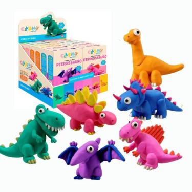 Imagem de Massinha Dinossauro Clayeez Air Clay Modele seu Dino Sortido