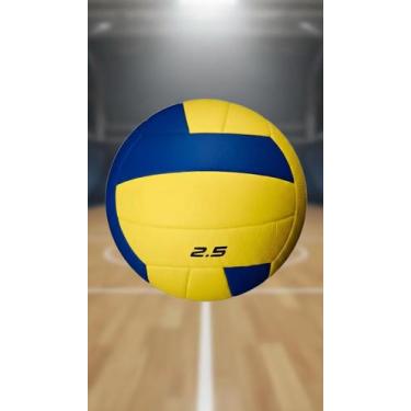 Imagem de Bola Vôlei 2.5 Quadra Praia Amarela Azul PVC - Congratulations Store