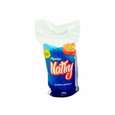 Imagem de Algodão em Rolo Nathy Hidrófilo 100% Fibras Naturais Macio Alta Absorção Uso Hospitalar e Doméstico 500g