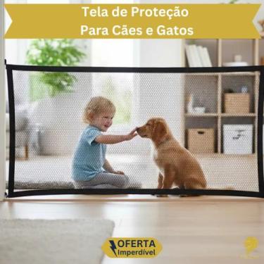 Imagem de Cerca para Cães, Gatos e Crianças Tela Grade de Proteção para Portas F