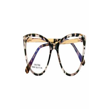 Imagem de Armação Óculos de Grau Feminina Gatinho Belíssima-Feminino