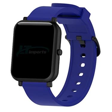 Imagem de Pulseira 20mm Silicone compatível com Amazfit Bip - Amazfit GTS - Amazfit GTR 42mm - Galaxy Watch Active 1 e 2 - Galaxy Watch 3 41mm - Galaxy Watch 42mm - Marca LTIMPORTS (Azul Royal)