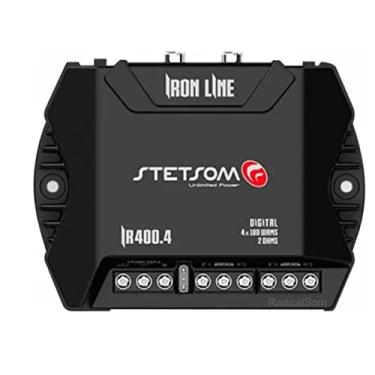 Imagem de Módulo Amplificador de Potência para Som Automotivo Stetsom IR400.4 Digital 400W 4 Cana...