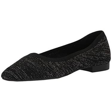 Imagem de Bella Vita Sapatilha feminina Mireya bico fino, Malha metálica preta, 8.5 Narrow