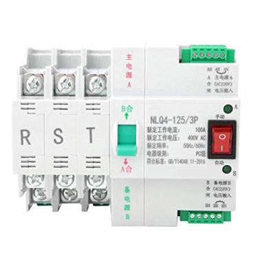 Imagem de Interruptor de transferência automática montado em trilho de presente de abril, TraSwitch automático duplo AC 400V 3P 63/80/100A (100A)