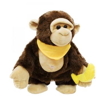 Imagem de Pelúcia Macaco Com Faixa No Pescoço E Banana Na Mão 29cm