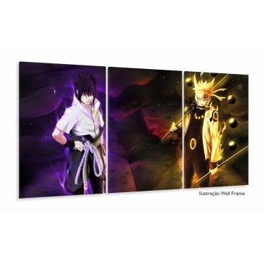 Imagem de Quadro Mosaico Para Quarto Naruto e Sasuke Uchiha 120x60 em