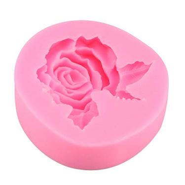 Imagem de molde de silicone em forma de rosa Fondant molde de chocolate ferramenta de decoração,Molde de silicone rosa, molde de silicone para bolo faça você mesmo, para chá de bebê, festa de aniversário, decoração de bolo
