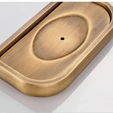 Imagem de Kit de ferragens de banheiro de latão antigo rolo de toalha de rolo ganchos de papel furadeira de sabão furo montado na parede kit de ferragens de banheiro de latão antigo rolo de toalha de rolo ganchos de papel saboneteira furadeira de parede, saboneteiras