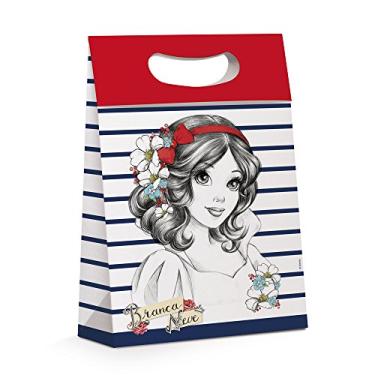 Imagem de Caixa Para Presente Plus Cromus Embalagens na Estampa Branca de Neve com Aba de Fechamento e Alça 26x11x40 cm com 10 Unidades