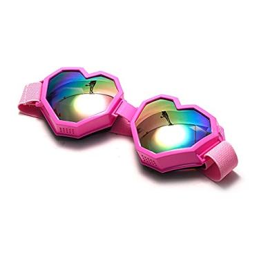 Imagem de Óculos de sol em forma de coração Óculos de sol femininos de uma peça lente gradiente superdimensionada Óculos de sol feminino, 1, mostrar como imagem