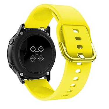 Imagem de Pulseira de relógio de 20 mm, pulseira de silicone compatível com Samsung Galaxy Watch 5, 40 mm, 44 mm/5 Pro 45 mm/4 40 mm 44 mm/4 Classic 42 mm 46 mm/3 41 mm/Active Active 2 pulseira esportiva de silicone macio para homens e mulheres
