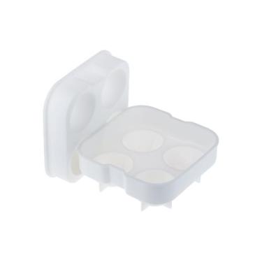 Imagem de Forma De Gelo 04 Esferas 45mm Em Silicone Com Tampa Branco - Weck