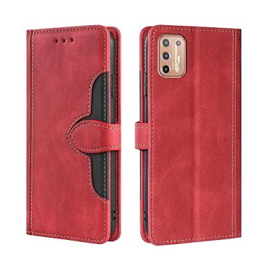 Imagem de For Motorola Moto G9 Plus Stitching Skin Feel Magnetic Buckle Horizontal Flip PU Leather Case