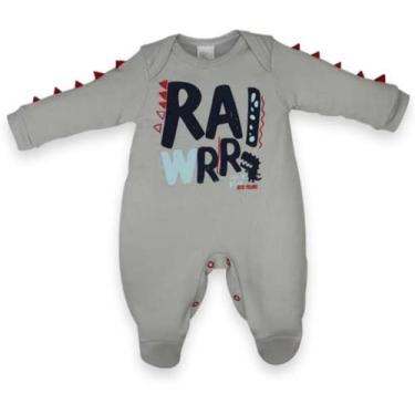 Imagem de Macacão Bebê Menino Menina Pijama Com Pezinho Bicho Molhado