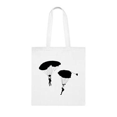 Imagem de Sacola de paraquedismo, presente de paraquedismo, bolsa de ombro de paraquedismo, sacos reutilizáveis de paraquedismo, ideia de presente de cesta de natal de aniversário, presente