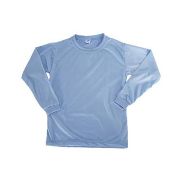 Imagem de Camiseta Infantil Azul Bebê M. Longa - Molloko