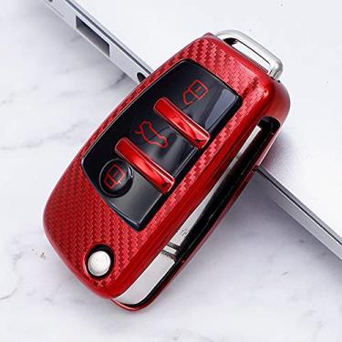 Imagem de CSHU TPU macio capa de chave de carro capa chaveiro anel chave bolsa, adequado para Audi A3 8L 8P A4 B6 B7 B8 A6 C5 C6 4F RS3 Q3 Q7 TT 8L 8V S3,2