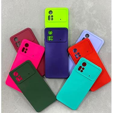 Imagem de Capa Case Capinha Anti Impacto Aveludada+ 2 Peliculas De Vidro Temperado 9d Xiaomi Poco X4 Pro 5g (VERMELHO ESCURO)