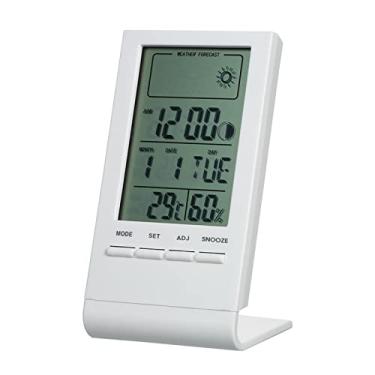 Imagem de Qudai Mini Digital Termômetro Interior Higrômetro Quarto ℉ / ℉ Temperatura Monitor de Umidade Medidor Medidor de Alarme Termômetro-Higrômetro com Max Min Valor de Exibição NP