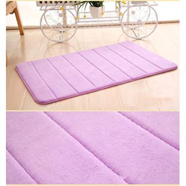 Imagem de SHENGANG Tapete antiderrapante para casa de banho de espuma de memória elástica tapete de banho macio e confortável tapete de banho de secagem rápida, 4,40x60 cm