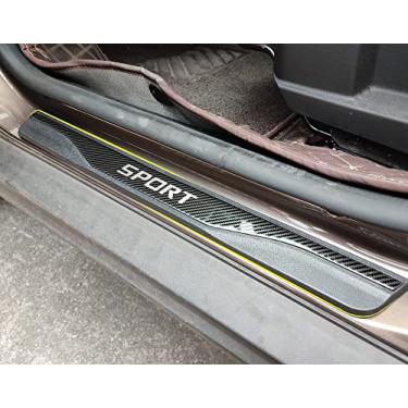 Imagem de GZBFTDH Proteção de Peitoril Soleira da Porta, para Hyundai Kona Tucson I20 Venue Carro Acessórios, Aço Inoxidável Kick Plate Guard de Pedal de Limiar Protetor, Peças para Automóveis