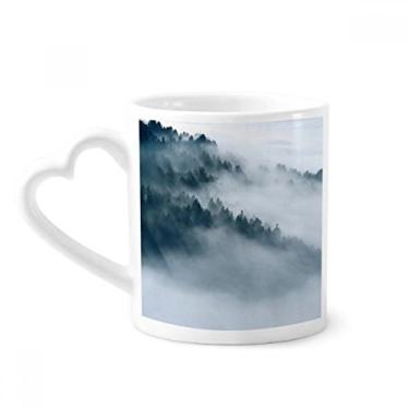 Imagem de Caneca de café de cerâmica Fog Forest Mountain Sky Cloud