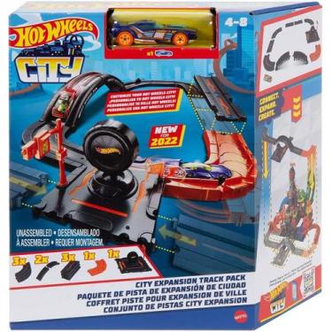 Conjunto e Pista - Hot Wheels City - Lava Rápido Mega Torre - Mattel
