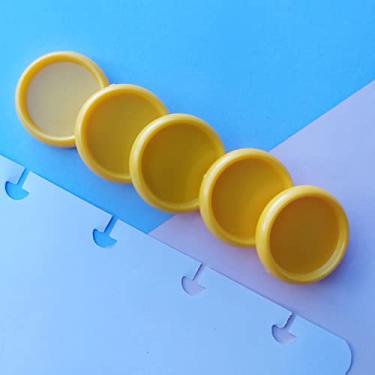 Imagem de Kit 12 Discos M 24mm de Caderno Infinito Sistema Inteligente Amor Infinito Cadernos - Liso (Amarelo Metalizado)