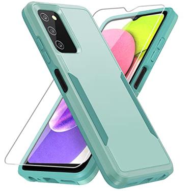 Imagem de Warsia Capa para Galaxy A03S, Capa para celular Samsung A03S com protetor de tela [Testada por Queda Militar] Capa protetora resistente resistente à prova de choque para Samsung Gladed A03S, Verde