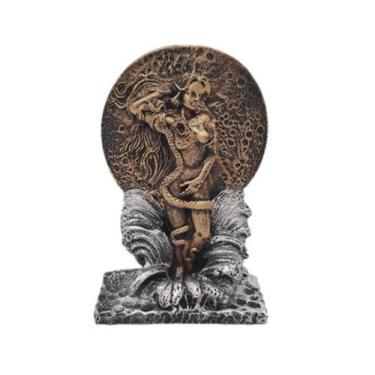 Imagem de Estatueta Deusa Lilith Pequena Dourada Com Agua Prata - Hp Decor