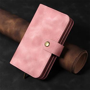 Imagem de Capa de telefone flip de couro para Samsung Galaxy S23 S22 S21 S20 FE Ultra S10 S9 S8 Plus Carteira Slot para cartão Capa antichoque magnética, ouro rosa, para Galaxy S10 Plus
