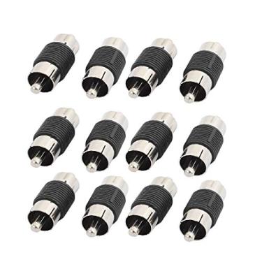 Imagem de New Lon0167 12 Pcs Single RCA Phono Coupler Macho para Macho Adaptador conversor de áudio(12 Pcs Single Cinch-Koppler Stecker auf Stecker Audio Converter Adapter)