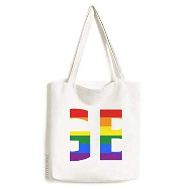 Imagem de Bolsa de lona LGBT Transgênero com suporte bissexual, bolsa de compras, bolsa casual