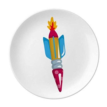 Imagem de Placa de foguete decorativa de porcelana Salver da Universo e Alienígena