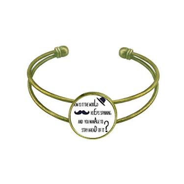 Imagem de Bracelete retrô com citação famosa Question To Leaders