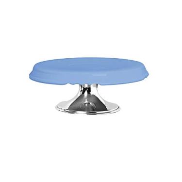 Imagem de Boleira Peq Com Pé Alumínio Ceramicas Pegorin Azul Frozem Pequeno