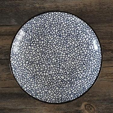 Imagem de JLXZHOME Pratos de jantar de cerâmica, pratos de porcelana, prato de sushi, bolo, salada, pastelaria, C, 7,6 cm