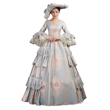 Imagem de Victorian Rococo Party Ball Gown Marie Antoinette Masquerade Vampire Dress Steampunk Period Party Dresses (4XL, Masquerade_4)