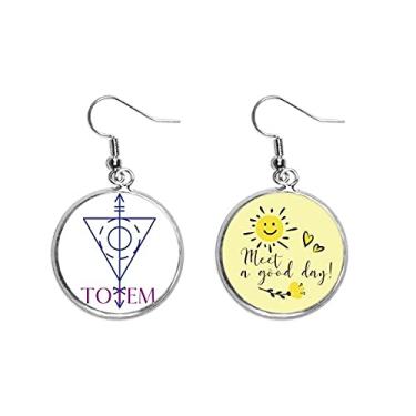 Imagem de Brinco de flor de sol triangular com ponta de flecha