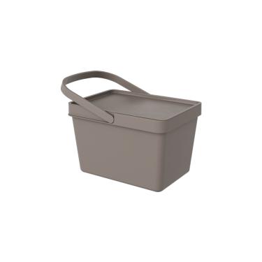Imagem de Cesta/Balde com Alça e Tampa Coza Loft 40,76 x 20,68 x 22,5 cm 12,5 litros Warm Gray