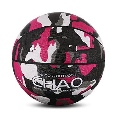 Imagem de Bola de basquete de artigos esportivos para adultos e crianças, basquete profissional ao ar livre interno tamanho oficial 7 e tamanho 5, presente feito para jogos de basquete internos e externos (tamanho 34, roxo)